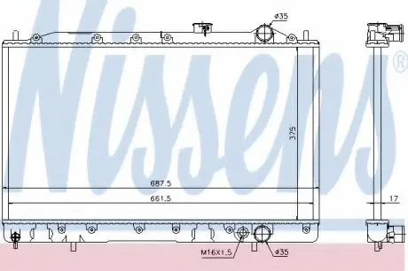 62836 Радіатор NISSENS підбір по vin на Brocar