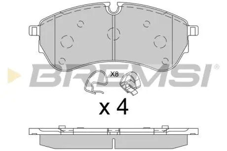BP3846 Гальмівні колодки перед. VW Crafter 2.0TDI/Man TGE 16- (163.6x67.4x20.7) BREMSI підбір по vin на Brocar