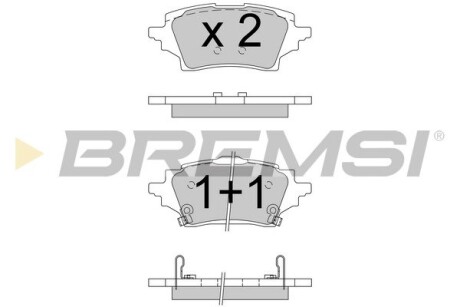 BP3796 Тормозные колодки зад. Toyota Camry 17-/Rav4 18-/Lexus RX 15- BREMSI подбор по vin на Brocar