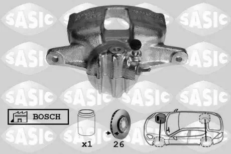 6500009 Суппорт передний R 26mm (тип Bosch) Kangoo/Berlingo/Partner SASIC підбір по vin на Brocar