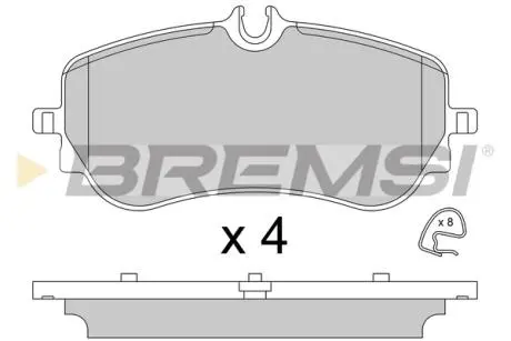 BP3836 Тормозные колодки зад. VW Crafter 16-/Amarok 11-/Man TGE 16- BREMSI підбір по vin на Brocar