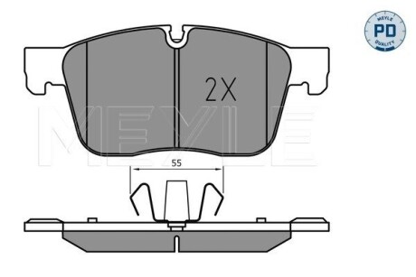 0252230218PD KLOCKI HAM. LAND ROVER P. RANGE ROVER VELAR 2,0-3,0 4X4 17- MEYLE підбір по vin на Brocar