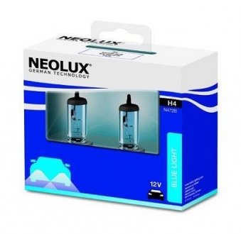 N472BSCB Автолампа Neolux n472bscb Blue Light H4 P43t 55 W 60 W прозрачно-голубая NEOLUX підбір по vin на Brocar