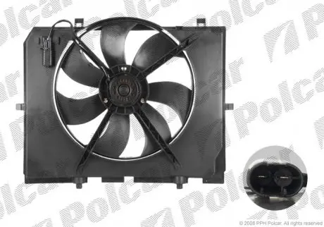 501523W4 Вентилятор(з корпусом / кронштейном) MERCEDES E (W210) POLCAR підбір по vin на Brocar