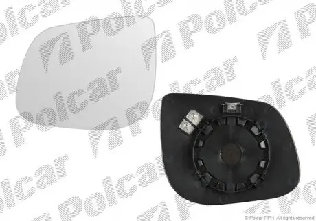 41A1554M Стекло правого наружного зеркала PICANTO, 06.11- POLCAR підбір по vin на Brocar