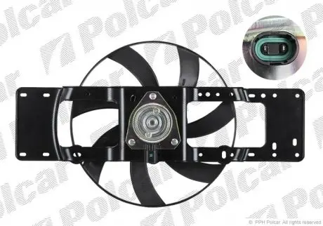 600623W1 Вентилятор(з корпусом / кронштейном) RENAULT CLIO POLCAR підбір по vin на Brocar