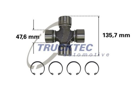 0534008 Шарнір TRUCKTEC підбір по vin на Brocar