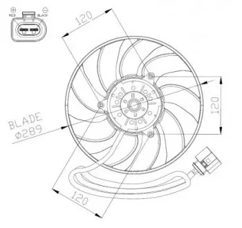 47946 WENTYLATOR CHŁODNICY VW TRANSPORTER 04-2003&gt; NRF підбір по vin на Brocar