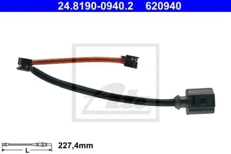 24819009402 Датчик износа колодок ATE подбор по vin на Brocar