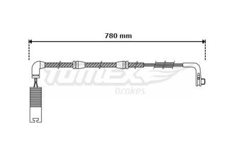 3047 CZUJNIK KLOCK. HAMULC. BMW 5 E60 03-10 TYŁ TOMEX подбор по vin на Brocar