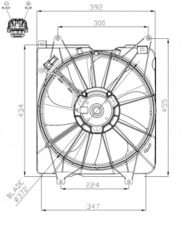 47935 WENTYLATOR CHŁODNICY HONDA CR-V 1.5/2.4 17- NRF подбор по vin на Brocar