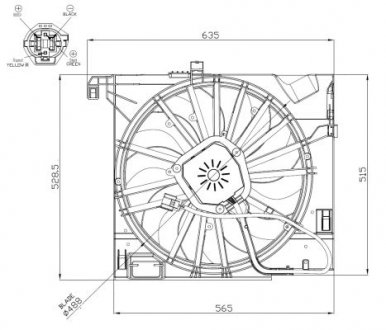 47955 WENTYLATOR CHŁODNICY JAGUAR F-TYPE XK 09- NRF підбір по vin на Brocar