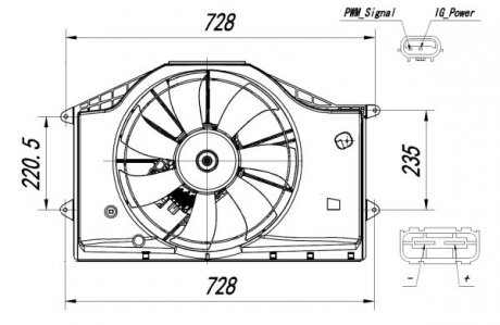 47939 WENTYLATOR CHŁODNICY HONDA CIVIC 1.5 16- NRF подбор по vin на Brocar