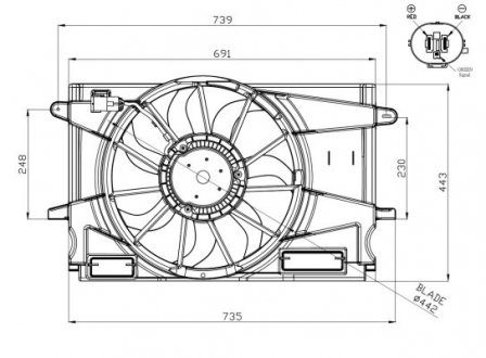 47951 WENTYLATOR CHŁODNICY OPEL ASTRA 1.4 15- NRF подбор по vin на Brocar