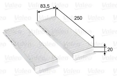 715748 Фильтр, воздух во внутренном пространстве VALEO подбор по vin на Brocar