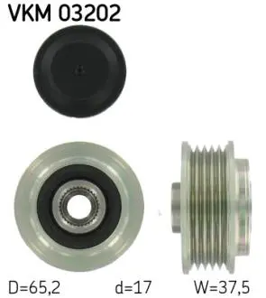 VKM03202 Шків генератора SKF підбір по vin на Brocar