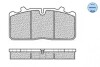 0252908826 Комплект гальмівних колодок, дискове гальмо MEYLE підбір по vin на Brocar