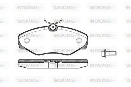 P934310 Колодки гальмівні дискові передні WOKING підбір по vin на Brocar