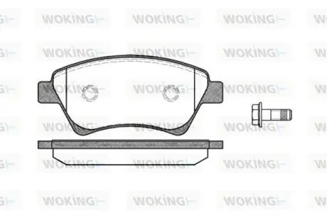 P876300 Колодки гальмівні дискові передні WOKING підбір по vin на Brocar