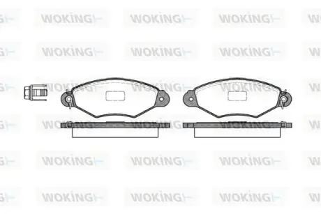 P743300 Колодки гальмівні дискові передні WOKING підбір по vin на Brocar