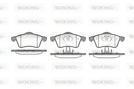 P718300 Колодки тормозные дисковые передние WOKING подбор по vin на Brocar