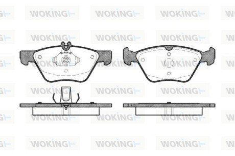 P701300 Колодки гальмівні дискові передні WOKING підбір по vin на Brocar