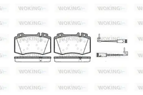 P669302 Колодки гальмівні дискові передні WOKING підбір по vin на Brocar