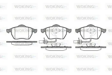 P290322 Колодки тормозные дисковые передние WOKING підбір по vin на Brocar