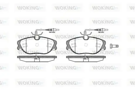 P205344 Колодки тормозные дисковые передние WOKING подбор по vin на Brocar