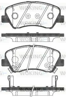 P1588302 Колодки гальмівні дискові передні WOKING підбір по vin на Brocar