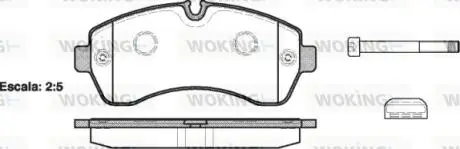 P1343300 Колодки тормозные дисковые передние WOKING подбор по vin на Brocar