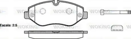 P1345300 Колодки гальмівні дискові передні WOKING підбір по vin на Brocar