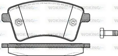 P1251300 Колодки гальмівні дискові передні WOKING підбір по vin на Brocar