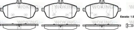 P1201300 Колодки гальмівні дискові передні WOKING підбір по vin на Brocar
