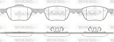P1182300 Колодки тормозные дисковые передние WOKING подбор по vin на Brocar