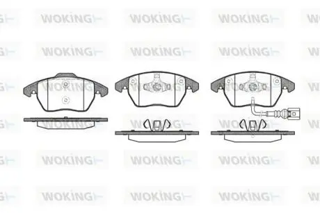 P1130301 Колодки тормозные дисковые передние WOKING подбор по vin на Brocar