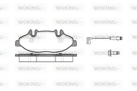 P1009302 Колодки гальмівні дискові передні WOKING підбір по vin на Brocar