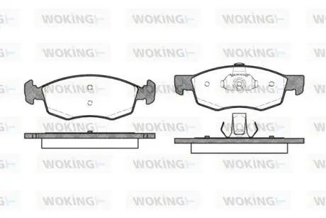 P072330 Колодки тормозные дисковые передние WOKING подбор по vin на Brocar