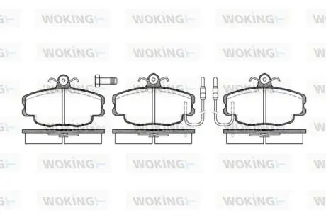 P041302 Колодки гальмівні дискові передні WOKING підбір по vin на Brocar