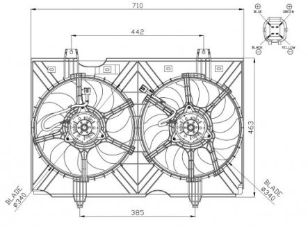 47942 WENTYLATOR CHŁODNICY NISSAN NV0 13- NRF підбір по vin на Brocar