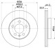 8DD355132091 Диск гальмівний перед. Audi A1 Seat Arona, Ibiza Skoda Fabia, Kamiq, Scala VW Polo 1.0-2.0 01.17- HELLA підбір по vin на Brocar