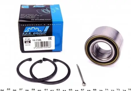 101169 Підшипник маточини (передньої) Opel Astra F/Combo/Kadett/Vectra (34x66x37)(к-кт) IJS GROUP підбір по vin на Brocar