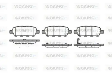 P976301 Колодки тормозные дисковые задние WOKING подбор по vin на Brocar