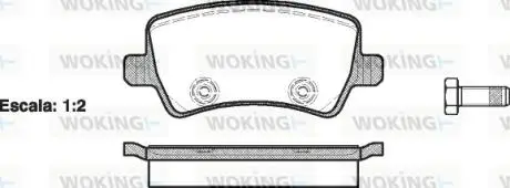 P1336300 Колодки тормозные дисковые задние WOKING подбор по vin на Brocar