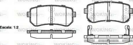 P1309302 Колодки гальмівні дискові задні WOKING підбір по vin на Brocar