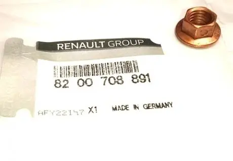 8200708891 Гайка колектора EX (шестигранна) RENAULT підбір по vin на Brocar