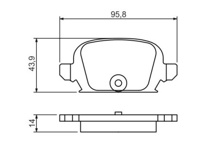 0986494340 Комплект тормозных колодок, дисковый тормоз BOSCH подбор по vin на Brocar