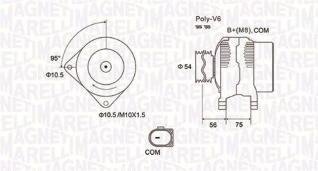 063731904010 Генератор MAGNETI MARELLI підбір по vin на Brocar