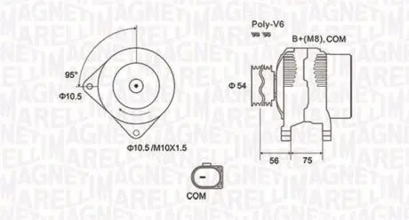 063731904010 Генератор MAGNETI MARELLI підбір по vin на Brocar