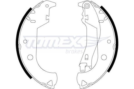 2130 Гальмівні колодки барабанні TOMEX підбір по vin на Brocar